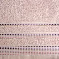 Ręcznik do rąk 30x50 cm bawełniany kolor różowy z ozdobnym stębnowaniem 500 g/m2 POLA Eurofirany