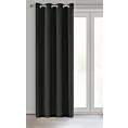 Zasłona czarna zaciemniająca gładka półmatowa 140x270 cm przelotka LOGAN Eurofirany