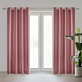 Zasłona ciemnoróżowa z matowej gładkiej tkaniny 140x250 cm przelotka RITA Eurofirany