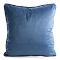 Poszewka na poduszkę 45x45 cm welwetowa granatowo, biała z geometrycznym nadrukiem VELVET 201 Eurofirany