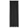 Zasłona czarna z matowej gładkiej tkaniny 140x270 cm taśma RITA Eurofirany