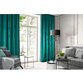 Zasłona ciemnoturkusowa z tkaniny welwetowej 140x270 cm taśma ROSA Design 91 Eurofirany