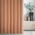 Zasłona szyta na taśmie 5 cm miedziana z tkaniny strukturalnej z delikatnym połyskiem