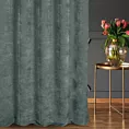 Zasłona szyta na przelotkach miętowa z tkaniny szenilowej z efektem melanżu