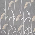 Firana kremowo, beżowa zdobiona haftem trawy pampasowej 140x250 cm ABBIE Eurofirany