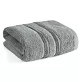 Ręcznik do rąk 30x50 cm bawełniany kolor stalowy w kontrastujące pasy 500 g/m2 DINA Eurofirany