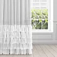 Firana biała z markizety z pięcioma falbanami 140x270 cm taśma CHARLOTTE 2 Eurofirany