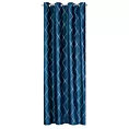Zasłona granatowo, złota haftowana w duże karo z tkaniny welwetowej 140x250 przelotka MARGO Pierre Cardin Eurofirany