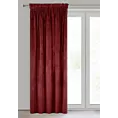 Zasłona ciemnobordowa z ekskluzywnego matowego welwetu 140x270 cm taśma RIA Diva Line Eurofirany