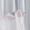 Firana szyta na tunelu biała z matowej tkaniny w stylu eko, wykończona obciążnikiem