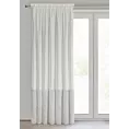 Zasłona biała zdobiona futerkiem 140x270 cm taśma MARION Eurofirany