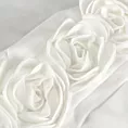Zasłona kremowa z welwetu zdobiona aplikacją 3D róż 140x270 cm taśma - ROSES Eva Minge Eurofirany