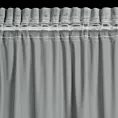 Zasłona jasnoszara z tkaniny welwetowej, troczek w zestwie 140x300 cm taśma v ANTARA Eurofirany