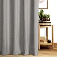 Zasłona szyta na taśmie 5 cm szara z miękkiej szenilowej tkaniny z efektem melanżu