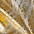 Zasłona naturalno, złocista zdobiona błyszczącym nadrukiem z dodatkiem lnu 135x250 cm przelotka IMANI Eurofirany