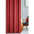Zasłona szyta na tunelu jasnoczerwona z tkaniny trudnopalnej, zaciemniającej, typu blackout z efektem melanżu