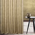Zasłona szyta na taśmie fala złoto popielata z lekko usztywnianej tkaniny z przecieranym wzorem