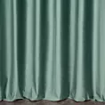 Zasłona szyta na taśmie fala ciemnomiętowa z miękkiej półmatowej tkaniny welwetowej
