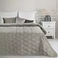 Narzuta welwetowa srebrna 220x240 cm pikowana metodą hot press SOFIA 5 EUROFIRANY PREMIUM