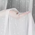 Tkanina firanowa z efektem deszczyku wykończona szwem obciążającym Eurofirany