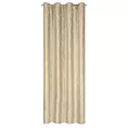 Zasłona beżowo, złota haftowana w duże karo z tkaniny welwetowej 140x250 cm przelotka MARGO Pierre Cardin Eurofirany