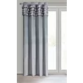 Zasłona szara zdobiona falbanami z welwetu 140x250 cm przelotka ERIN Eurofirany