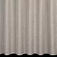 Firana szyta na tunelu beżowa z grubej, matowej tkaniny o naturalnym splocie wykończona obciążnikiem