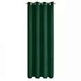 Zasłona zielona z gładkiej tkaniny zaciemniającej typu blackout 135x250 przelotka PARISA Design 91 Eurofirany
