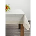 Obrus naturalny 140x220 cm NATU z ozdobną kryzą z tkaniny z dodatkiem lnu