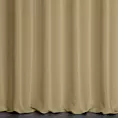 Zasłona szyta na taśmie fala beżowa z tkaniny trudnopalnej, zaciemniającej, typu blackout
