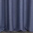 Zasłona szyta na flexach granatowa z miękkiej tkaniny o naturalnym splocie w stylu ekologicznym