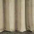 Zasłona szyta na taśmie fala ENYA jasnobrązowa z miękkiej półmatowej tkaniny welwetowej