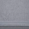 Ręcznik kąpielowy 50x90 cm bawełniany kolor srebrny z bordiurą w paski 500 g/m2 ABBIE Eurofirany