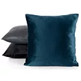 Poszewka na poduszkę 60x60 cm welwetowa stalowa ELORA EUROFIRANY PREMIUM