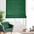 Roleta rzymska zielono butelkowo zielona z miękkiej półmatowej tkaniny welwetowej