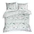 Pościel 220x200 cm bawełniana kolor biały, zielony z wzorem kwiatowym SPRING 28 Eurofirany