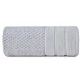 Ręcznik kąpielowy 50x90 cm bawełniany kolor srebrny z ozdobną bordiurą w paseczki 500 g/m2 ADORE Eurofirany