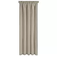 Zasłona ciemnobeżowa 100% zaciemniająca z tkaniny typu blackout 135x270 cm taśma SUZAN Eurofirany