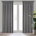 Zasłona grafitowa z tkaniny welurowej 420x260 cm taśma - Dora Eurofirany