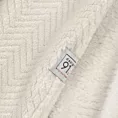 Koc  170x210 cm kremowy miękki w dotyku z wytłaczanym wzorem jodełki CINDY 5 DESIGN 91 Eurofirany