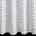 Zasłona szyta na tunelu biała z tkaniny z ozdobnymi różami