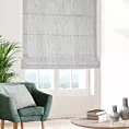 Roleta rzymska jasnoszaro popielata z tkaniny o wyraźnym splocie z efektem melanżu