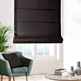 Roleta rzymska ciemnobrązowa z jednokolorowej gładkiej tkaniny
