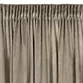 Zasłona brązowa z matowego welwetu 140x270 cm taśma MELANIE Eurofirany