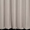 Zasłona szyta na taśmie fala ciemnobeżowa z tkaniny w stylu eko z efektem melanżu