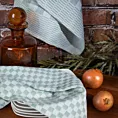 Komplet ściereczek kuchennych 2szt 50x70 cm bawełniany kolor zielony zdobionych motywem szachownicy 200 g/m2 MAURO Eurofirany