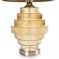 Lampa stołowa nocna szampańska FENA z welwetowym abażurem Eurofirany