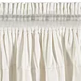 Zasłona biała zdobiona falbanami z welwetu 140x270 cm taśma AURA Eurofirany