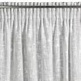 Zasłona naturalna z błyszczącym srebrzystym nadrukiem z dodatkiem lnu 140x270 cm taśma INES Eurofirany