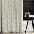 Zasłona szyta na taśmie fala kremowa z welwetowej tkaniny w drobny melanż